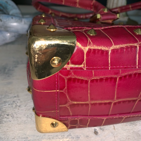 Nwt Nordstrom fuchsia hard bag🌹 - Picture 7 of 9